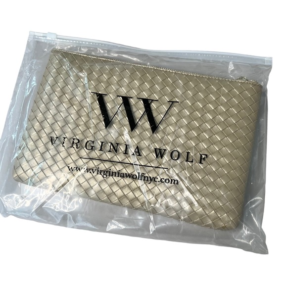Virginia Wolf Mimi Woven Pouch Clutch NWT - Picture 3 of 10